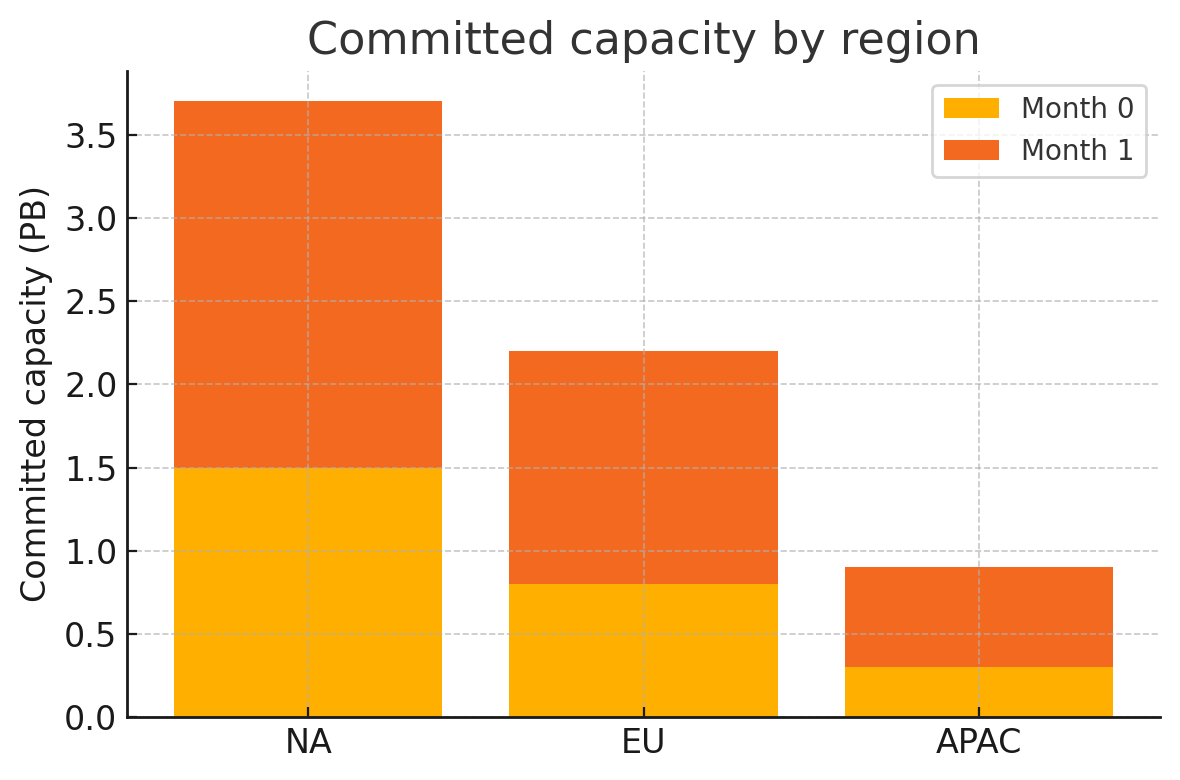 Capacity by region view